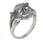 Skull Ring - 925 Silver Biker Punk Style