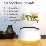 Brown Noise Machine with Night Light & Soothing Sounds