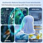 White Noise Sound Machine with Night Light and App