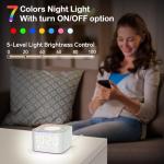 Wkzay White Noise Machine with Night Light
