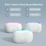 ANJANK White Noise Machine with Bluetooth and Lights