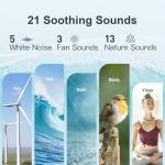 ANJANK White Noise Machine with Bluetooth and Lights