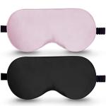 Mulberry Silk Sleep Masks 2-Pack with Adjustable Straps