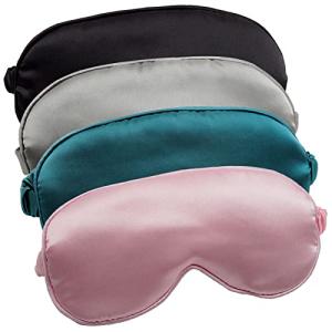 Silk Sleep Mask 4 Pack - Soft Satin Eye Covers