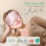 Mulberry Silk Sleep Masks 2-Pack with Adjustable Straps