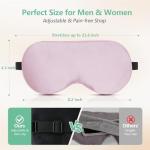 Mulberry Silk Sleep Masks 2-Pack with Adjustable Straps