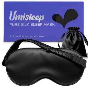 Pure Mulberry Silk Sleep Mask with Travel Pouch
