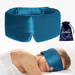 Natural Silk Cooling Eye Mask in Vivid Blue