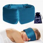 Natural Silk Cooling Eye Mask in Vivid Blue