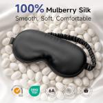 Pure Mulberry Silk Sleep Mask with Travel Pouch