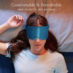 Natural Silk Cooling Eye Mask in Vivid Blue