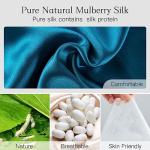 Natural Silk Cooling Eye Mask in Vivid Blue
