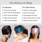 Natural Silk Cooling Eye Mask in Vivid Blue