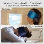 Natural Silk Cooling Eye Mask in Vivid Blue