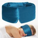 Natural Silk Cooling Eye Mask in Vivid Blue