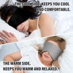 Adjustable Sleep Mask with Ear Protection, Black