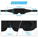 3D Contoured Sleep Mask with Adjustable Strap