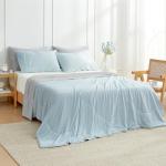Cooling Comforter for King Size Bed - Gray Blue