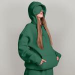 Comfy Travel Hoodie with Built-In Eye Mask