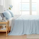 Cooling Comforter for King Size Bed - Gray Blue