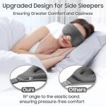 MOEASEii 3D Blackout Sleep Mask - Soft & Adjustable