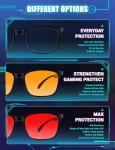 TIJN Blue Light Blocking Sleep Glasses with Red Lenses