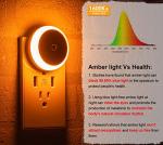 Amber Night Lights with Dusk to Dawn Sensor