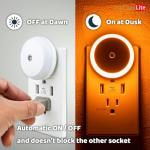 Amber Night Lights with Dusk to Dawn Sensor