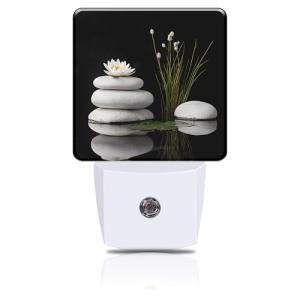 Grey Stones & White Lotus Plug-in Night Light