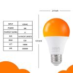 KINUR 9W Amber Light Bulbs for Better Sleep