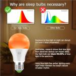 Amber Sleep Light Bulbs with Remote Control (4 Pack)