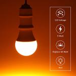 KINUR 9W Amber Light Bulbs for Better Sleep