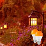 KINUR 9W Amber Light Bulbs for Better Sleep