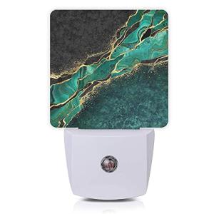Green Marble Night Light with Dusk to Dawn Sensor