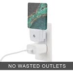 Green Marble Night Light with Dusk to Dawn Sensor