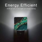 Green Marble Night Light with Dusk to Dawn Sensor