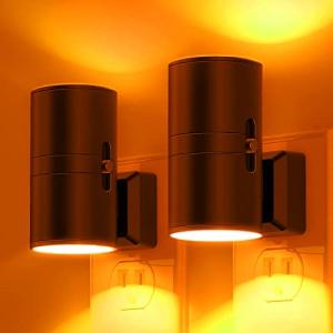 L LOHAS Amber Dimmable LED Night Light Pack