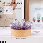 Crystal Night Lamp with Amethyst - USB Powered