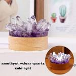 Crystal Night Lamp with Amethyst - USB Powered