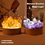 Crystal Night Lamp with Amethyst - USB Powered