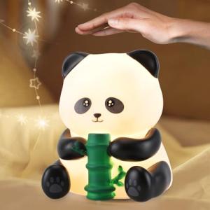 Cute Panda Night Light with Timer and Dimmable Glow
