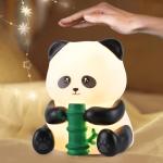 Cute Panda Night Light with Timer and Dimmable Glow