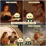 Cute Panda Night Light with Timer and Dimmable Glow