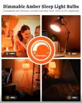 REYLAX Dimmable Amber Sleep Light Bulbs - 4 Pack