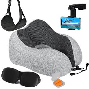 Memory Foam Travel Pillow Set with Accessories