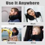 Memory Foam Travel Neck Pillow with Eye Masks