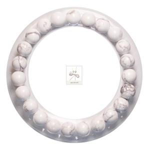 White Howlite Sleep Bracelet - Natural Beaded Jewelry
