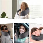 SKYANA Travel Pillow with Memory Foam and Eye Mask
