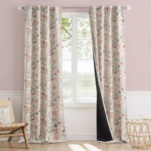 Pink Floral Blackout Curtains for Kids' Rooms