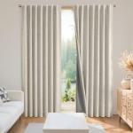 Joydeco 100% Blackout Natural Linen Curtains
